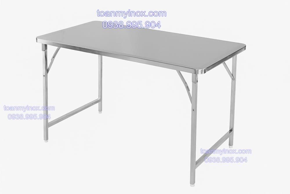 Bàn inox xếp công nghiệp 1m4 (2)
